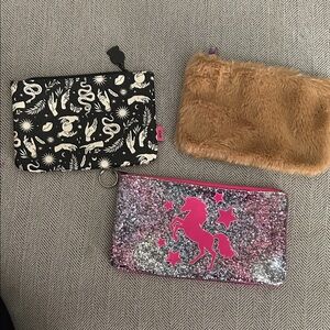 ipsy Pink Glitter Unicorn Bag